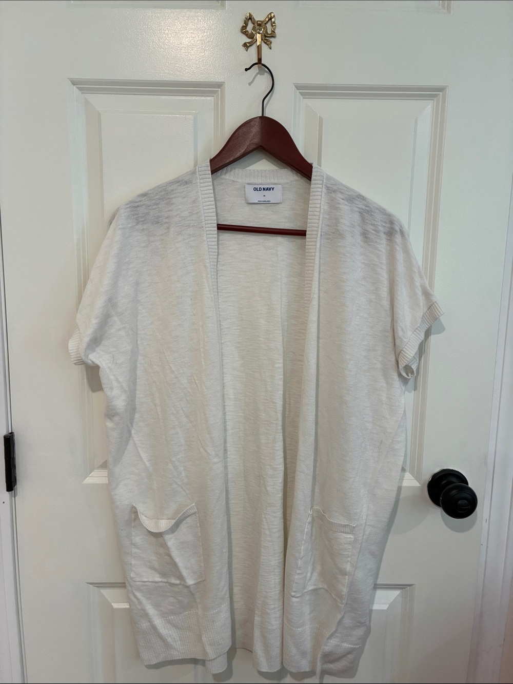 Old Navy Short Sleeve Open Cardigan - Ivory Cream